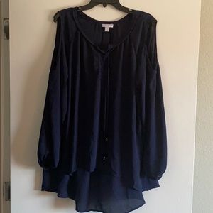 New York & Co cold shoulder top